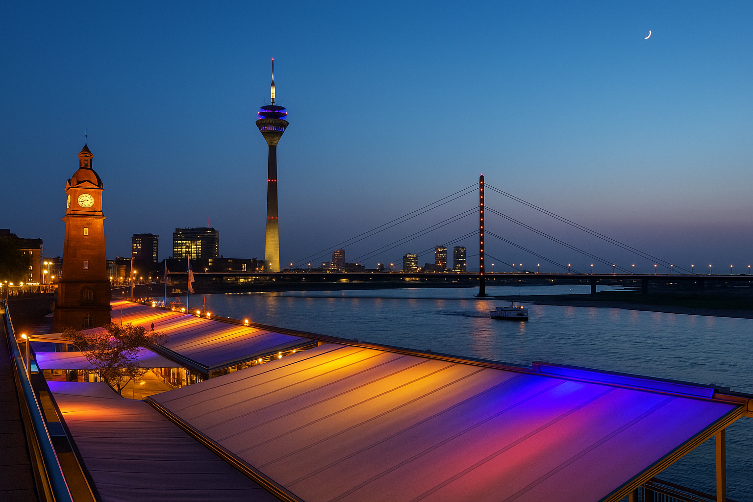 Düsseldorf at night
